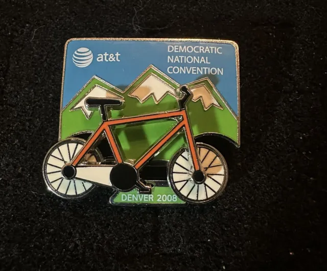 2008 Democratic National Convention Denver Bicycle Pin AT&T Articulated Obama