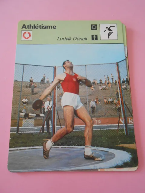 Athlétisme Ludvik Danek né à Horice Tchécoslovaquie Fiche Card 1978