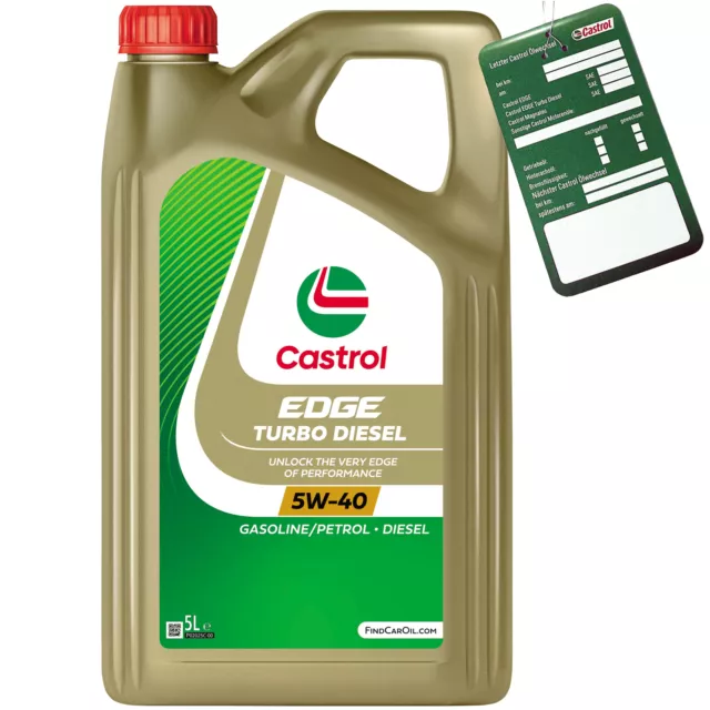 Motoröl Castrol EDGE 5W-40 Turbo Diesel 5L VW 505 Opel Mercedes VW Ford Fiat