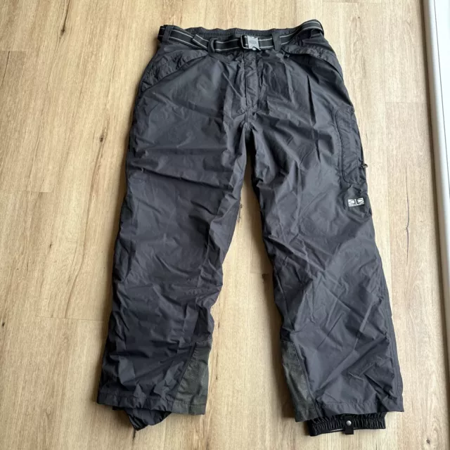 OCEAN EARTH Pro Series Black Ski Pants Snowboard Snow Utility Trousers Size L 15.00 PicClick UK