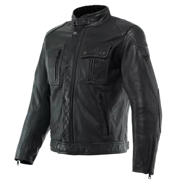 Dainese Atlas Leather Schwarz Jacke - Kostenloser Versand!