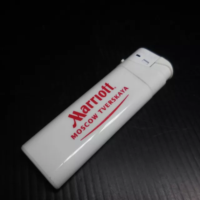 UNLITE White Red Hotel MARRIOTT MOSCOW TVERSKAYA Gas Lighter PRC N6736 3