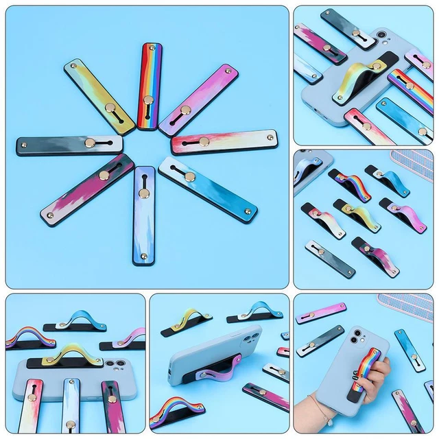 en silicone Porte - anneaux Support de sangle Poignée de téléphone Rainbow