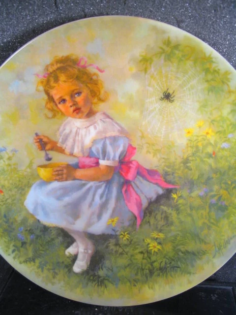McClelland 1981 LITTLE MISS MUFFET Mother Goose Series Spider MIB Ltd Ed Plate