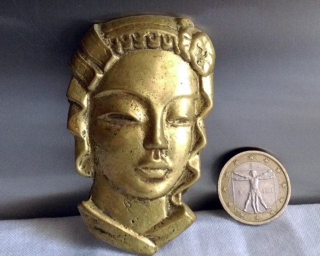 Grosse Broche Bronze Fin XIXe / Début 1900, Occasion, Bijou Vintage Décoratif - Style Ancien, Pièce Historique