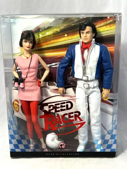 2007 Speed Racer Barbie Ken Gift Set Collector Pink Label M6592 NRFB