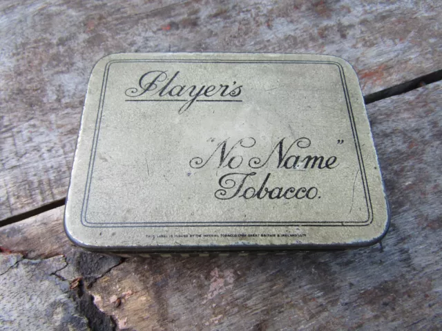 Vintage Player's No Name Tobacco Tin