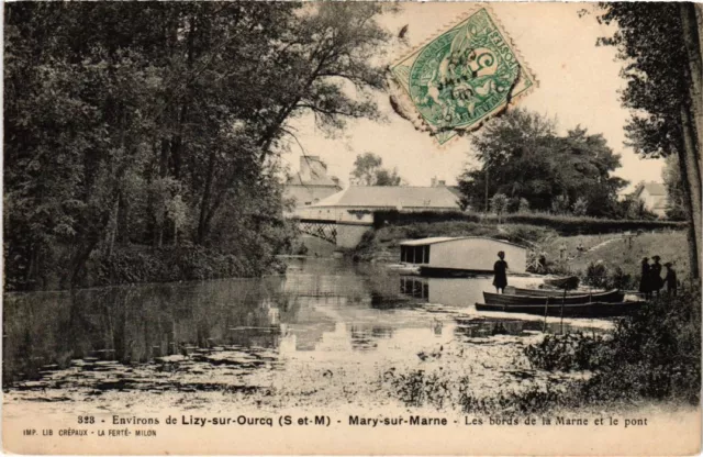 CPA MARY-sur-MARNE Les Bords de la Marne et le Pont (1299348)