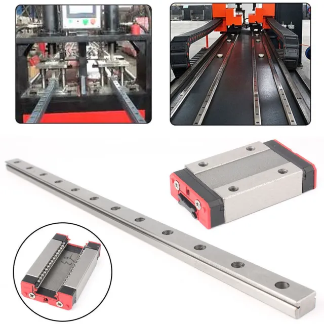 Miniature Guide Linear Slide Rail MGN12H Sliding Block CNC Fit 3D Printer