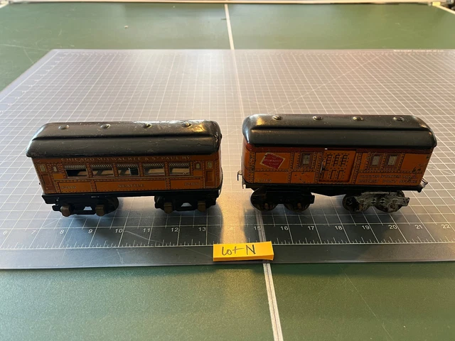 American Flyer O Train 2 Chicago Milwaukee StPaul Passenger RPO Seatle Cars LotN