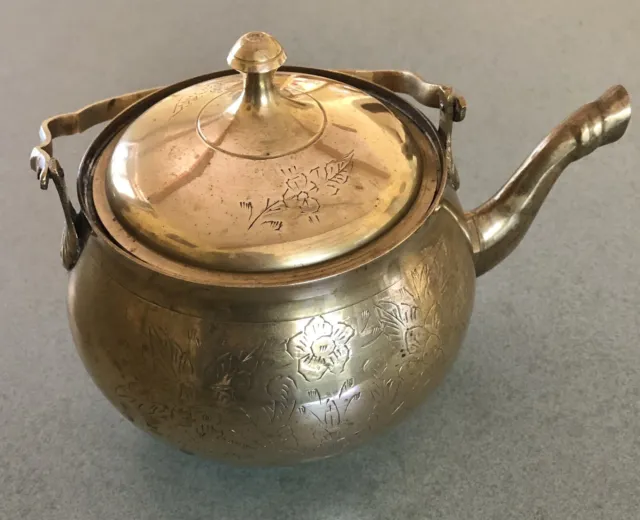 Vintage Brass Teapot or Tea Kettle