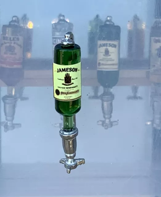 Jameson Irish Whiskey Bottle In Pewter Optic Tumdee 1:12 Scale Dolls House Pub