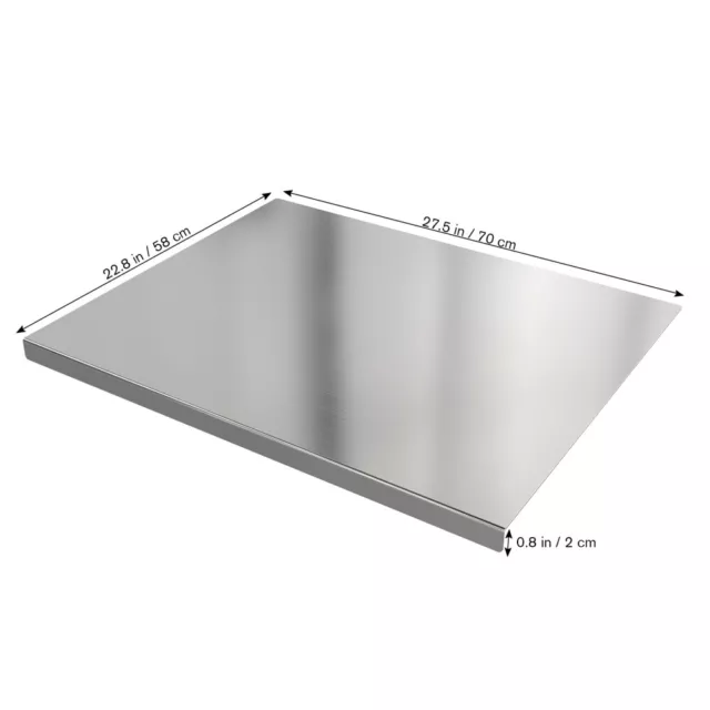 Stainless Steel Worktop Chopping Board Hot Pan Work Top Protector Stand 70*58cm