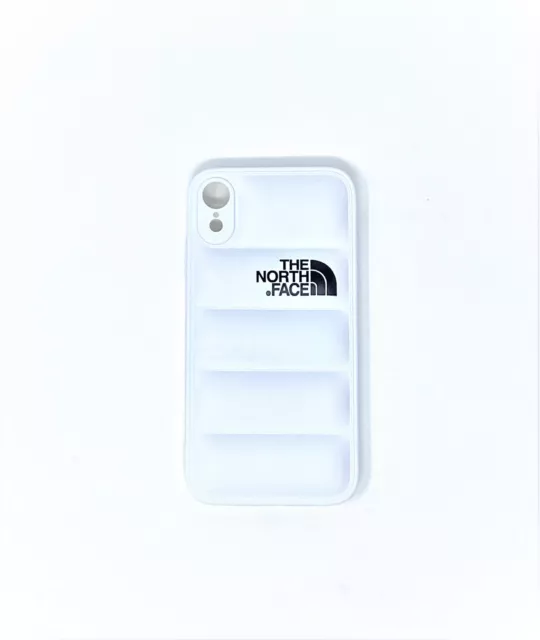 Cover Iphone Xr "The North Face" Puffer Piumino Bianco Silicone Case