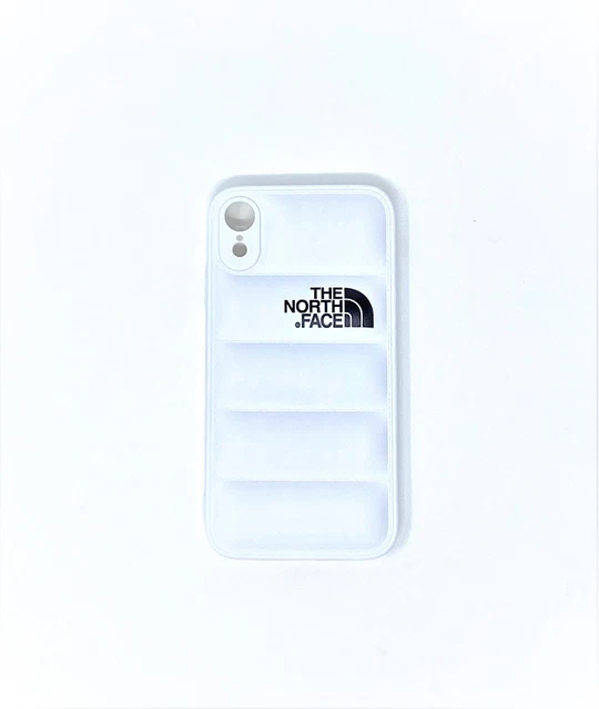 Cover Iphone Xr "The North Face" Puffer Piumino Bianco Silicone Case