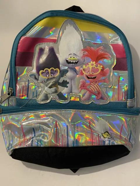 Mochila Dreamwork's Movie Trolls World Tour 2020 rosa plateada 10