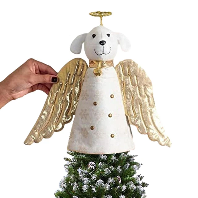 CHRISTMAS ANGEL TREE Topper Dog Angel Tree Topper for Christmas