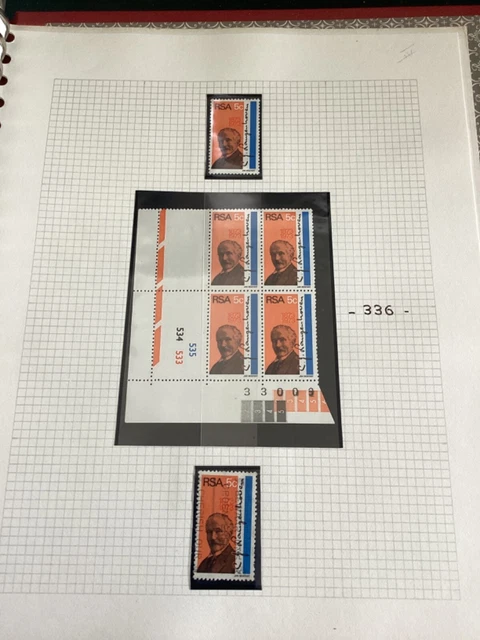 South Africa 1973 C J Langenhoven 5c (6 stamps) MNH & Used