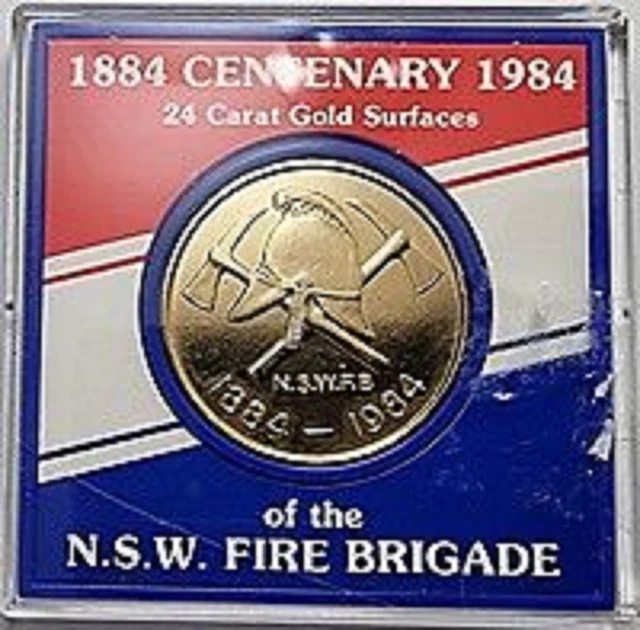 NSW FIRE BRIGADE Centenary Medallion 1884-1984 $37.80 - PicClick AU