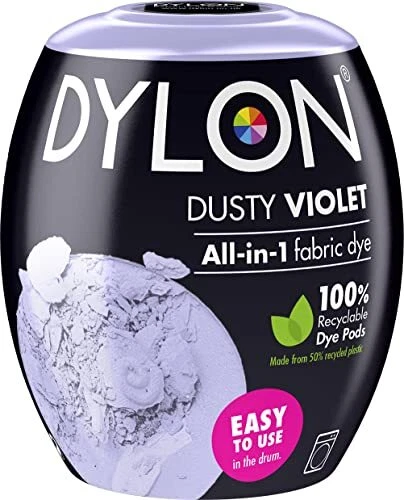 Vaina de tinte de tela para lavadora DILON para ropa y suave, 350 g - violeta polvoriento