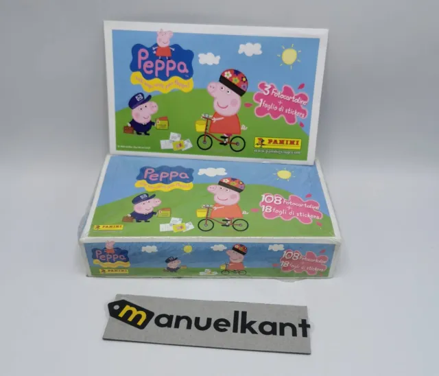 Peppa Pig Box 24 Packs Figurines Sealed panini Photocard + Stickers 3