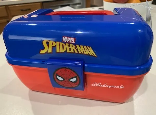 SHAKESPEARE MARVEL SPIDERMAN Fishing Tackle Box - Brand New w/Tag Red and  Blue $16.99 - PicClick