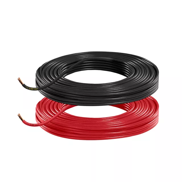 Fahrzeugleitung Anhängerkabel Rund Rot Schwarz Ring 0,75 1,0 1,5 2,5mm² 2 adrig