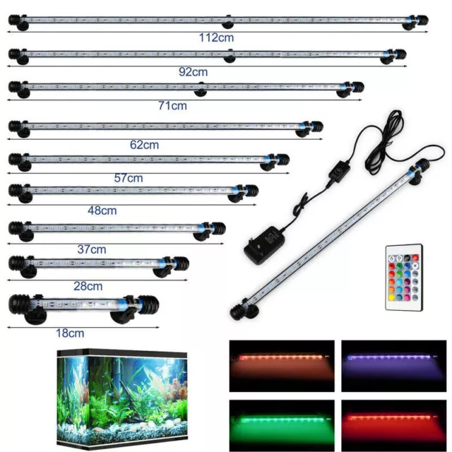 18-112cm LED Aquarium RGB Unterwasser Mollusken Wasserdicht Aquarium Lampe DHL ~