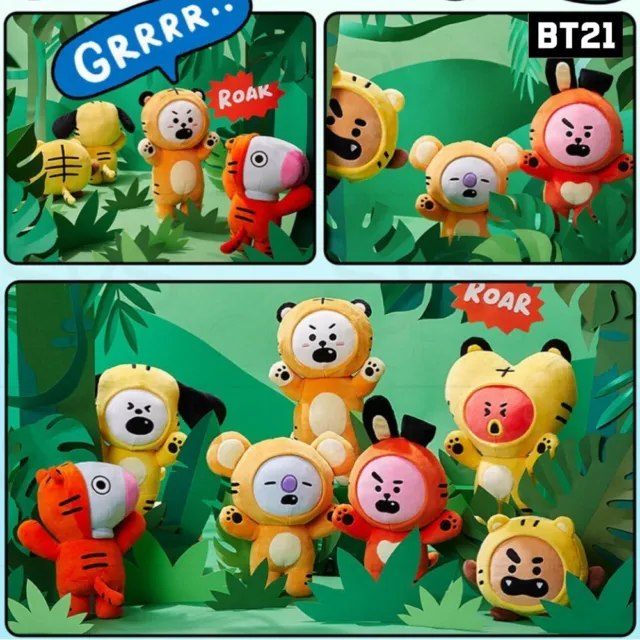 BTS BT21 Official Authentic Goods Standing Doll Tiger Ver + Tracking Number
