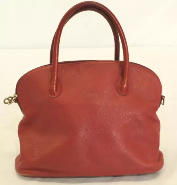 Longchamp Women's Vintage Leather Shoulder Bag KB8 Red
