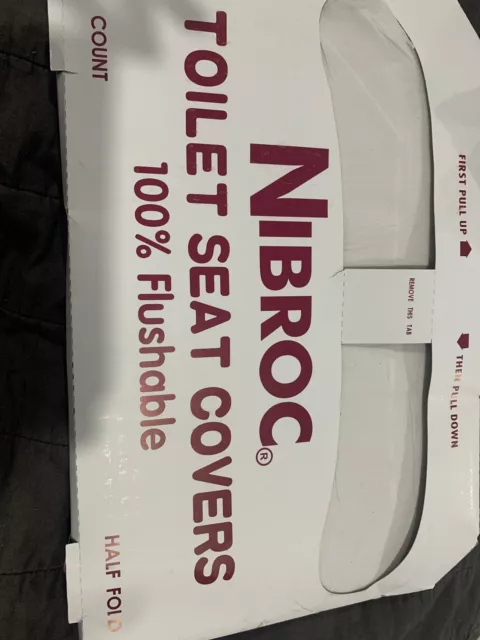 NIBROC Toilet Seat Covers Half Fold 100% Flushable 1000 Count