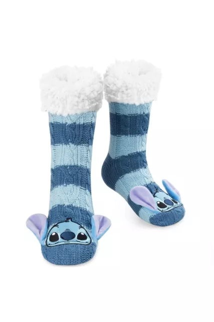 Disney Womens Stitch Warm Fluffy Calf Socks