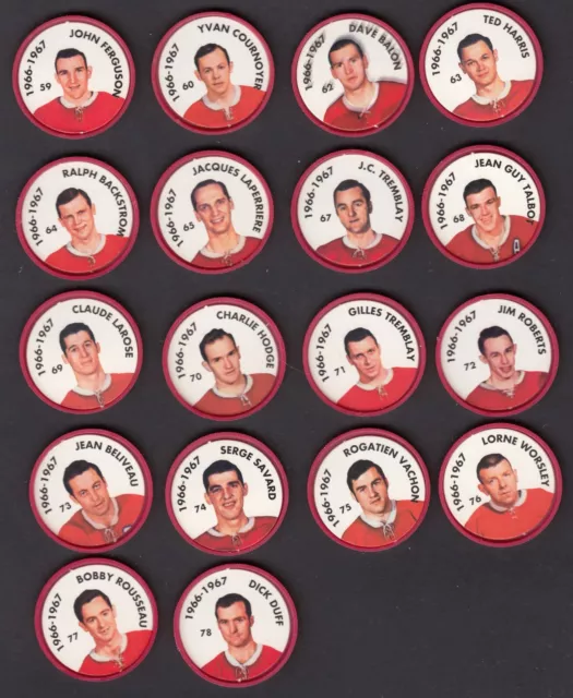 1995-96 Parkhurst - '66-67 Coin Set - MONTREAL CANADIENS, Lot of 18