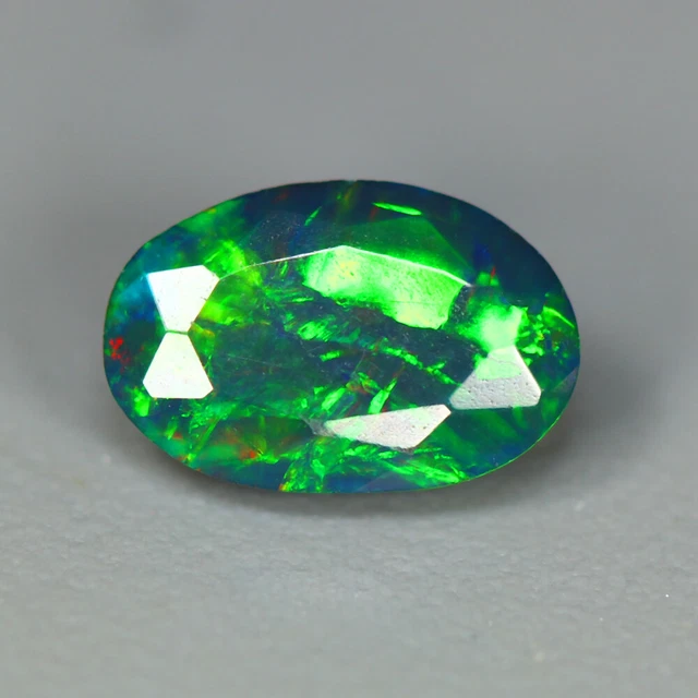 0.55 Cts_Extreme Fire_100 % Natural Multi-Color 3D Flash Welo Solid Black Opal