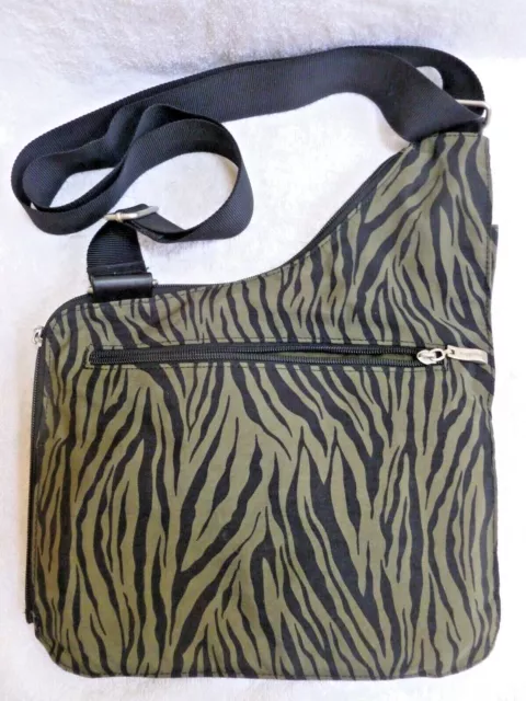 Baggallini Crossbody Bag Purse Clean EUC condtion brown w/ black zebra pattern
