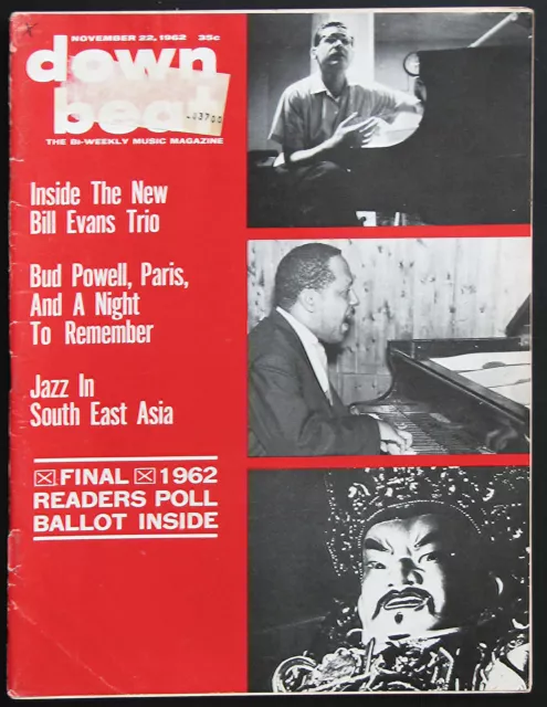 Down Beat jazz magazine Nov 22, 1962- Bud Powell, Bill Evans, Jimmy Witherspoon