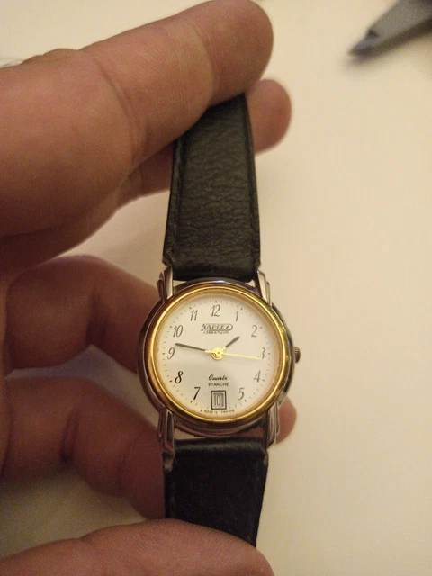 Montre Vintage Nappey Besançon Années 80 - Quartz, Date, Aiguilles Lumineuses