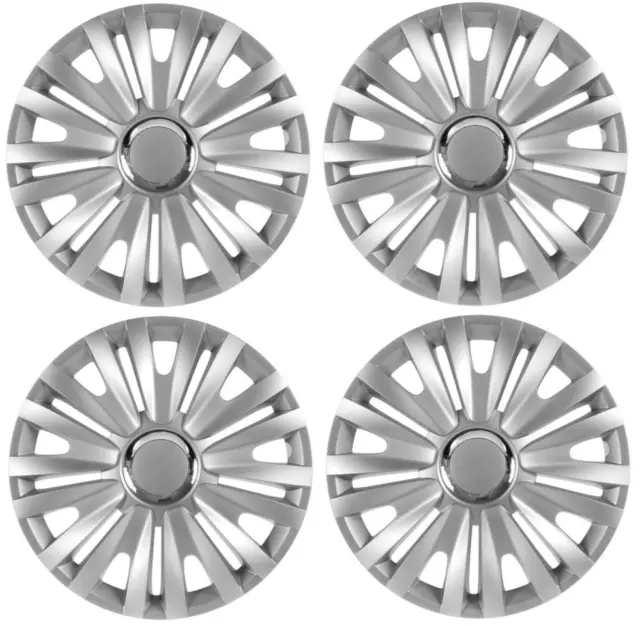 FULL SET 4x 15'' INCH Wheel trims Hub caps fits ford FOCUS FIESTA KA silver