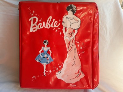 VINTAGE 1962 PONYTAIL Barbie Blue Vinyl Doll Carrying Case 60's Mattel