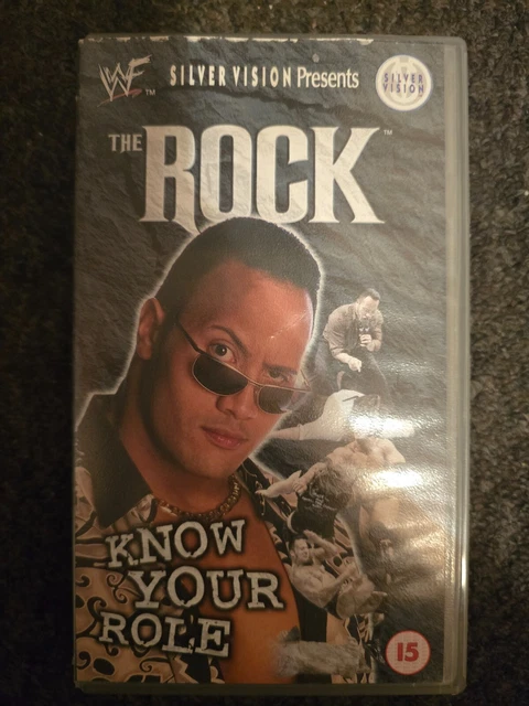 T-shirt Vintage WWF The Rock "Know Your Role" - Homme XL - Gris - Années Y2K