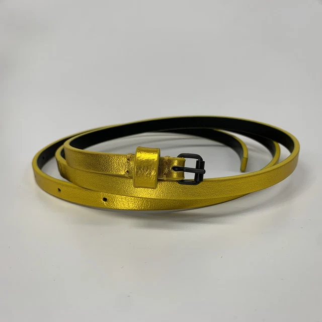 Haider Ackermann Alderbaran yellow skinny belt L Large 5mm Width  120cm Length