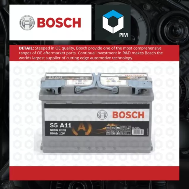 GENUINE BOSCH AGM Car Battery 0092S5A080 S5A08 Type 096 70Ah