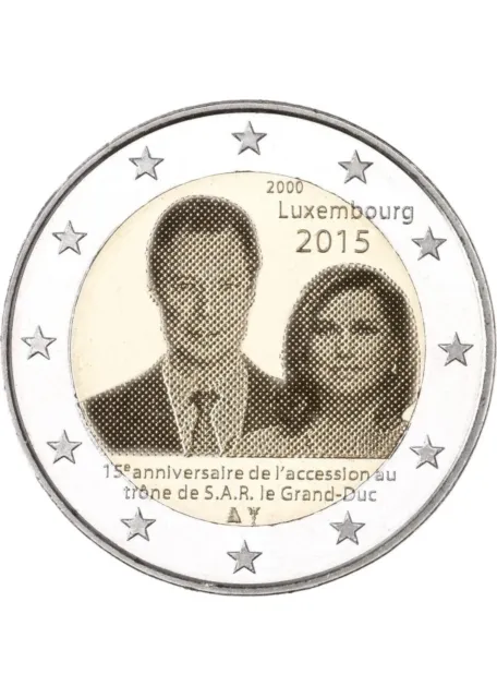 2€ Commémorative Luxembourg 2015 Ascension Trône Duc Henri UNC Neuve