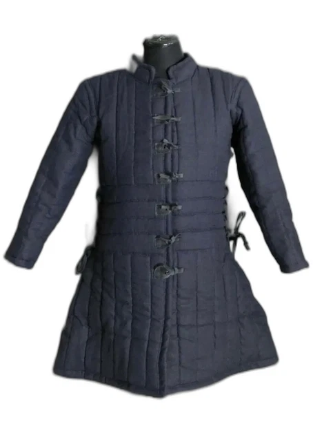 Médiéval Gambeson Médiéval Rembourré Col Manches Longues Épais FS