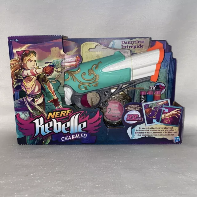 NERF Rebelle Gun Charmed Dauntless Interpide Pistole Blaster Mädchen Hasbro NEU