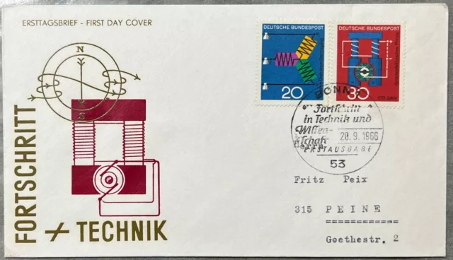 Fortschritt und Techik 1966 Ersttagsbrief aus Nachlass