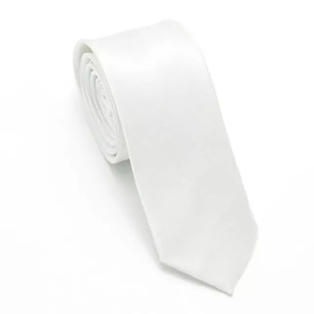 Men Blank Sublimation Tie Solid Color White Heat Transfer Polyester Necktie