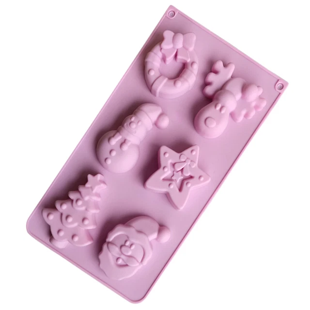 Navidad - Molde de silicona para mousse pastel muffin cubos chocolate - Loción bar