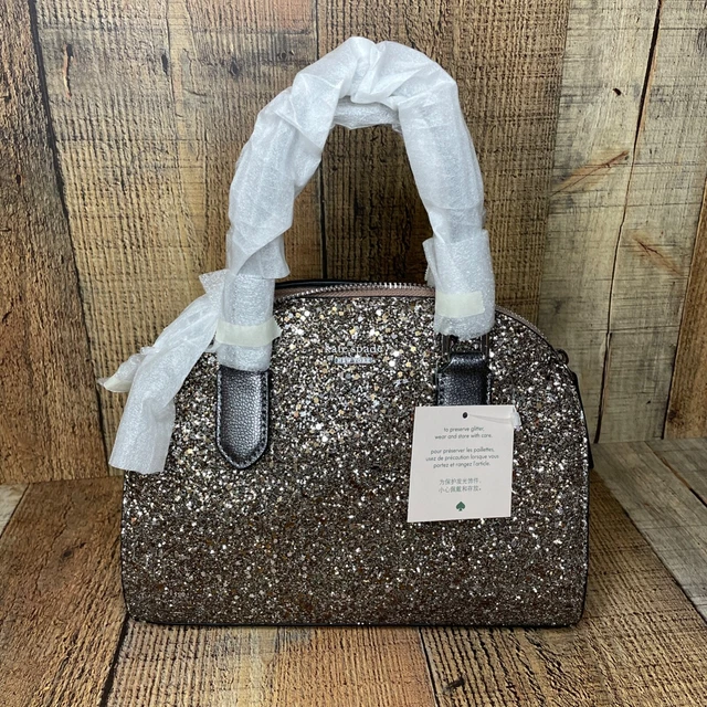 KATE SPADE MINI Reiley Laurel Way Glitter Satchel Handbag Crossbody  Gunmetal $ - PicClick