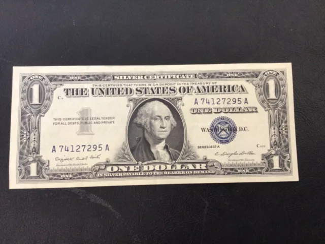 1957-A  $1 One Dollar Silver Certificate Blue Seal  Unc